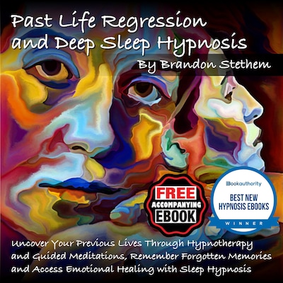 Past Life Regression and Deep Sleep Hypnosis – omslag til lydbogen af Brandon Stethem