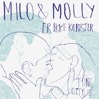 Milo og Molly er ikke kærester – omslag til lydbogen af Tone Ottilie