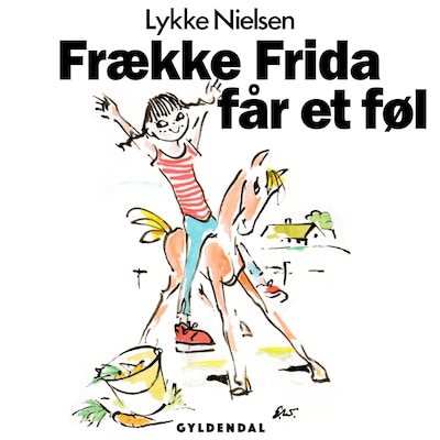 Frække Frida får et føl – omslag til lydbogen af Lykke Nielsen