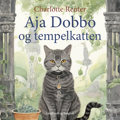 Aja Dobbo og tempelkatten – omslag til lydbogen af Charlotte Reuter Damgaard