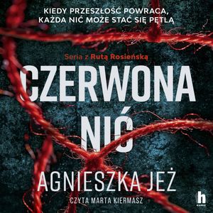 Czerwona nić – okładka audiobooka, autor Agnieszka Jeż