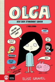 Olga och den stinkande saken – omslag till ljudboken av Elise Gravel