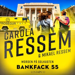 Bankfack 55 – omslag till ljudboken av Carola Ressem,Mikael Ressem