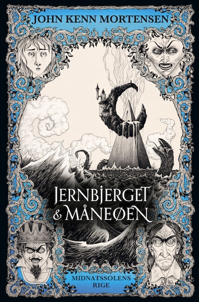 Midnatssolens Rige 2: Jernbjerget og måneøen – omslag til lydbogen af John Kenn Mortensen