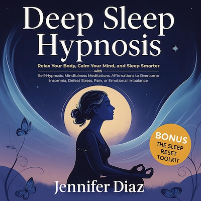 Deep Sleep Hypnosis – omslag til lydbogen af Jennifer Diaz