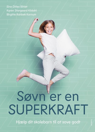 Søvn er en superkraft – omslag til lydbogen af Sine Ditlev Bihlet, Birgitte Rahbek Kornum, Karen Storgaard Kildahl