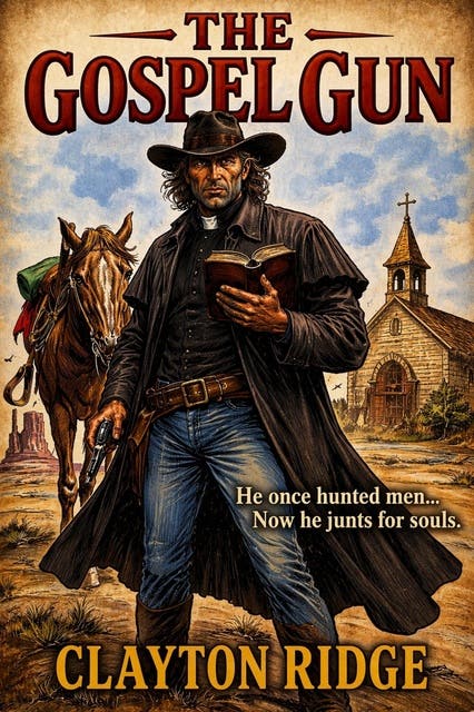The Gospel Gun: A Classic Western – omslag til lydbogen af Clayton Ridge