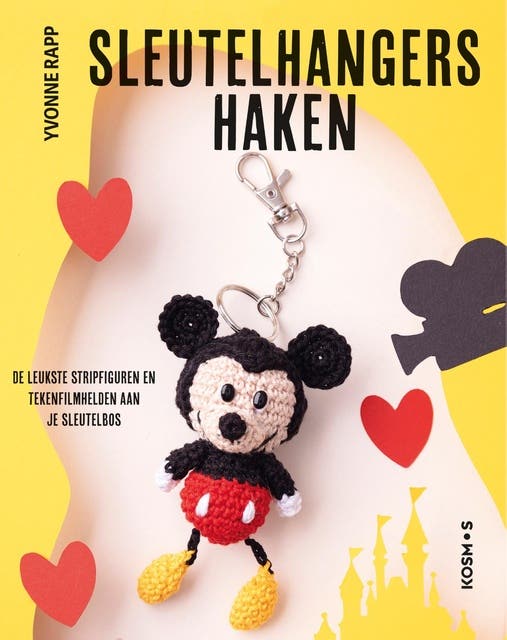 Sleutelhangers haken: De leukste stripfiguren en tekenfilmhelden aan je sleutelbos – omslag van het luisterboek van Yvonne Rapp