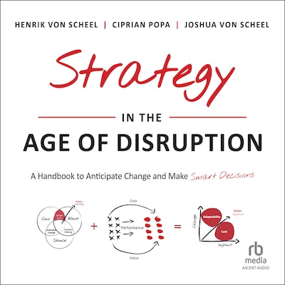 Strategy in the Age of Disruption – omslag til lydbogen af Henrik Von Scheel, Ciprian Popa, Joshua Von Scheel
