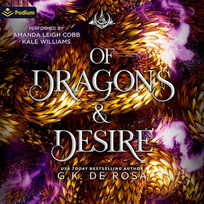Of Dragons and Desire – omslag til lydbogen af G.K. DeRosa