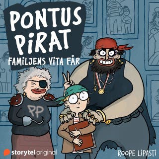 Pontus Pirat: Familjens vita får – omslag till ljudboken av Roope Lipasti