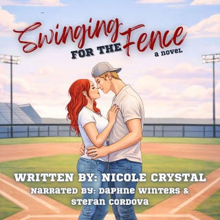 Swinging for the Fence – omslag till ljudboken av Nicole Crystal