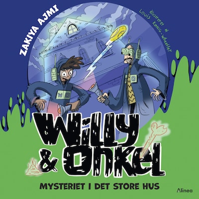 Willy og Onkel, Mysteriet i det store hus, Blå Læseklub – omslag til lydbogen af Zakiya Ajmi