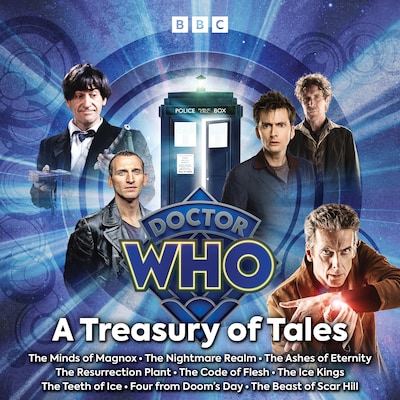 Doctor Who: A Treasury of Tales – omslag til lydbogen af Jonathan Morris, Darren Jones, Mark Wright
