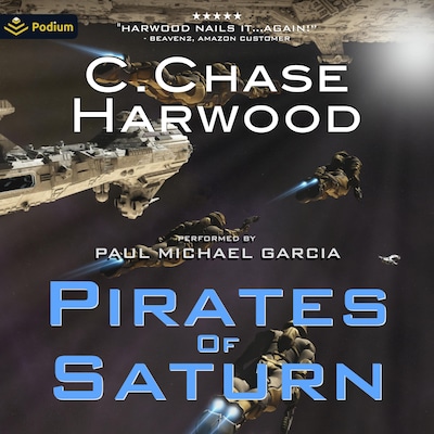 Pirates of Saturn – omslag til lydbogen af C. Chase Harwood