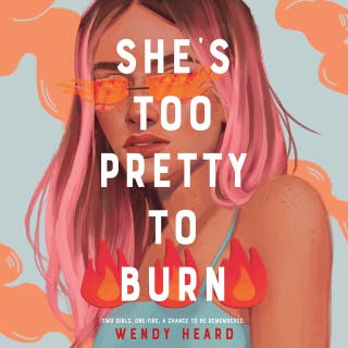 She's Too Pretty to Burn – omslag till ljudboken av Wendy Heard