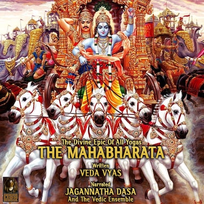 The Divine Epic Of All Yogas The Mahabharata – omslag til lydbogen af Veda Vyas
