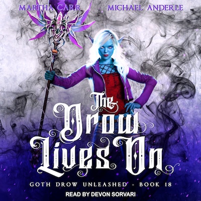 The Drow Lives On – omslag til lydbogen af Martha Carr, Michael Anderle