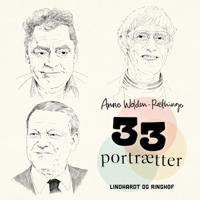 33 portrætter – omslag til lydbogen af Anne Wolden-Ræthinge
