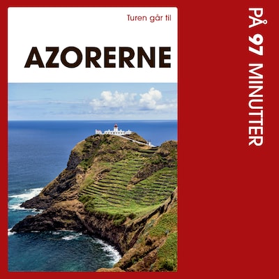 Turen går til Azorerne på 97 minutter – omslag til lydbogen af Frank Sebastian Hansen, Marie Louise Bisgaard