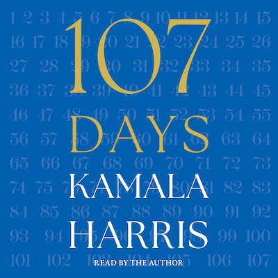 107 Days – omslag van het luisterboek van Kamala Harris