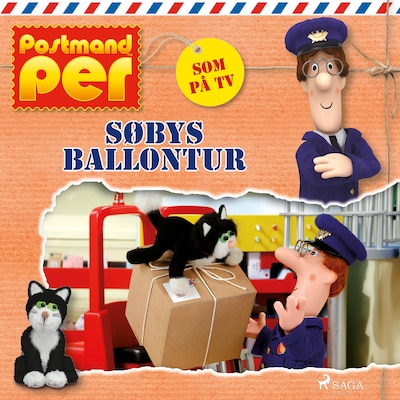 Postmand Per - Søbys ballontur – omslag til lydbogen af John A. Cunliffe