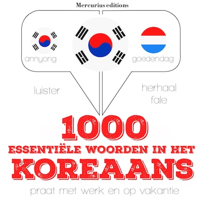 1000 essentiële woorden in het Koreaans – omslag van het luisterboek van JM Gardner