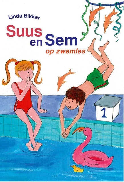 Suus en Sem op zwemles – omslag van het luisterboek van Linda Bikker