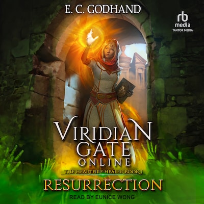 Viridian Gate Online: Resurrection – omslag til lydbogen af E.C. Godhand, James A. Hunter