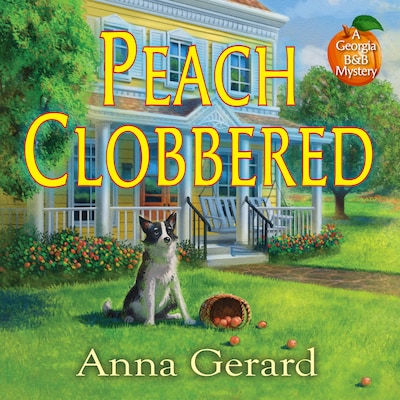 Peach Clobbered – omslag til lydbogen af Anna Gerard