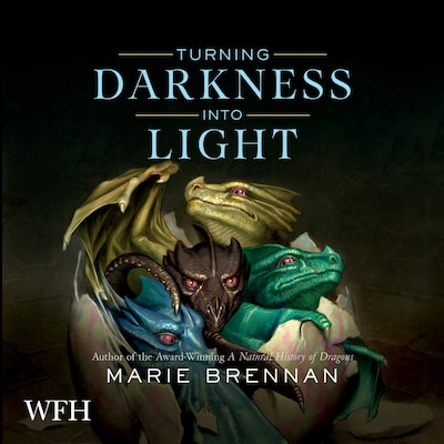Turning Darkness into Light – omslag til lydbogen af Marie Brennan