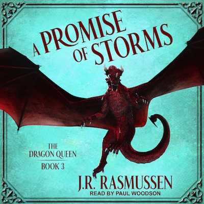 A Promise of Storms – omslag til lydbogen af J.R. Rasmussen