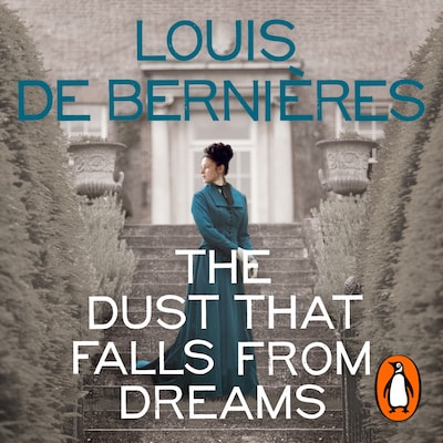 The Dust that Falls from Dreams – omslag til lydbogen af Louis de Bernières