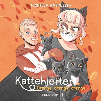 Kattehjerter #3: Drenge, drenge, drenge – omslag til lydbogen af Michella Rasmussen