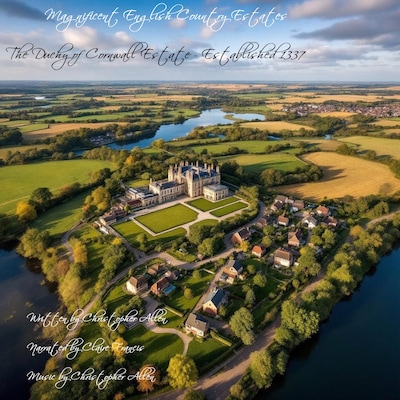Magnificent English Country Estates – omslag til lydbogen af AI Voice Christopher  Allen