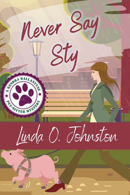 Never Say Sty – omslag til lydbogen af Linda O Johnston