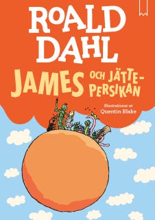 James och jättepersikan – omslag till ljudboken av Roald Dahl