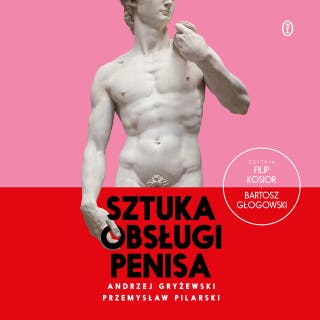 Sztuka obsługi penisa – okładka audiobooka, autor Andrzej Gryżewski, Przemysław Pilarski