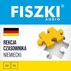 FISZKI audio – niemiecki – Rekcja czasownika – okładka audiobooka, autor Kinga Perczyńska