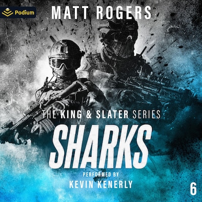 Sharks – omslag til lydbogen af Matt Rogers