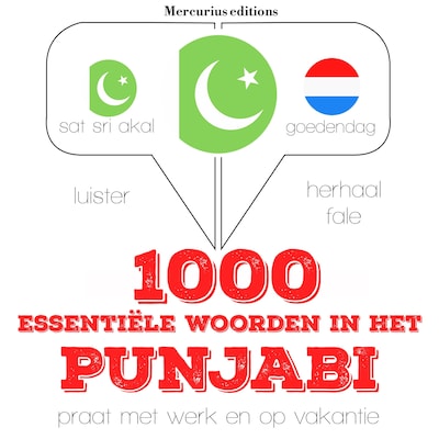 1000 essentiële woorden in het Punjabi – omslag van het luisterboek van JM Gardner
