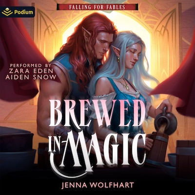 Brewed in Magic – omslag til lydbogen af Jenna Wolfhart