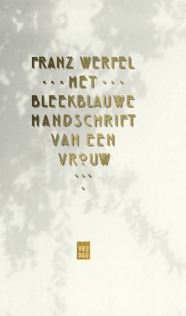Het bleekblauwe handschrift van een vrouw – omslag van het luisterboek van Franz Werfel
