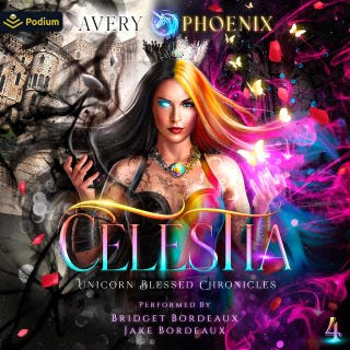 Celestia: Year Four: Aslan Academy: Unicorn Blessed Chronicles, Book 4 – omslag till ljudboken av Yumoyori Wilson, Avery Phoenix