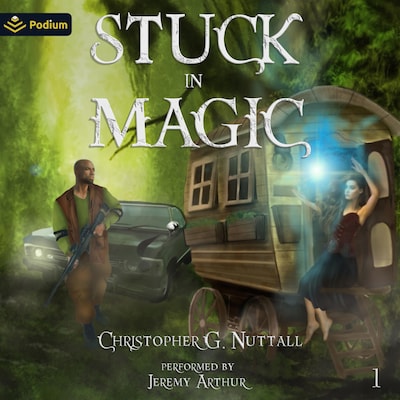 Stuck in Magic – omslag til lydbogen af Christopher G. Nuttall