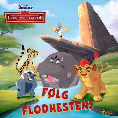 Løvernes Garde - Følg flodhesten! – omslag til lydbogen af Disney