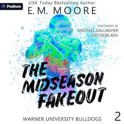 The Midseason Fakeout – omslag til lydbogen af E.M. Moore