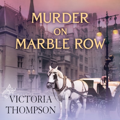 Murder on Marble Row – omslag til lydbogen af Victoria Thompson
