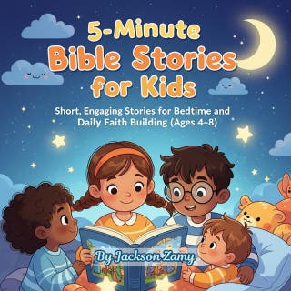 5-Minute Bible Stories for Kids: Short Bedtime Stories for Ages 4–8 That Teach Faith, Love, and Courage