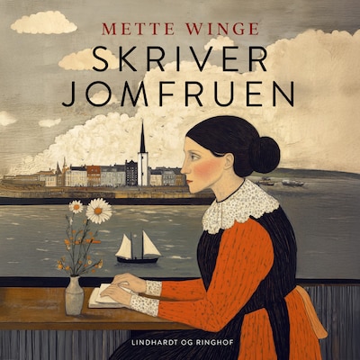 Skriverjomfruen – omslag til lydbogen af Mette Winge